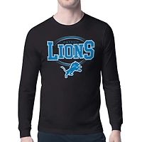 Men's Starter Detroit Lions Team Track Graphic Long Sleeve T-Shirt