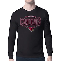 Men's Starter Black Arizona Cardinals Team Track Graphic Long Sleeve T-Shirt