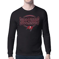 Men's Starter Black Tampa Bay Buccaneers Team Track Graphic Long Sleeve T-Shirt