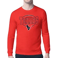 Men's Starter Red Houston Texans Team Track Graphic Long Sleeve T-Shirt