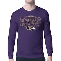 Men's Starter Baltimore Ravens Team Track Graphic Long Sleeve T-Shirt