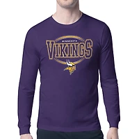Men's Starter Minnesota Vikings Team Track Graphic Long Sleeve T-Shirt