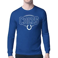 Men's Starter Royal Indianapolis Colts Team Track Graphic Long Sleeve T-Shirt