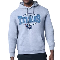 Men's Starter Heather Gray Tennessee Titans Team Track Graphic Pullover Hoodie