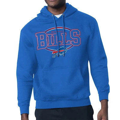 Men's Starter Royal Buffalo Bills Team Track Graphic Pullover Hoodie