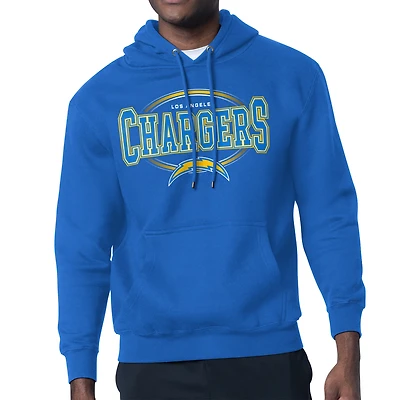 Men's Starter Royal Los Angeles Chargers Team Track Graphic Pullover Hoodie