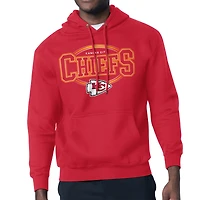 Men's Starter Red Kansas City Chiefs Team Track Graphic Pullover Hoodie