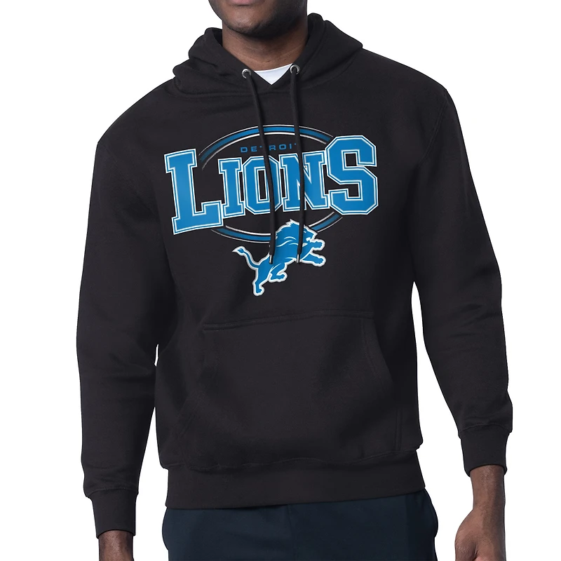 Men's Starter Detroit Lions Team Track Graphic Pullover Hoodie