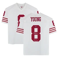 Steve Young San Francisco 49ers Autographed White Mitchell & Ness 1990 Replica Jersey with Multiple Inscriptions
