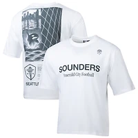 Men's Sport Design Sweden  White Seattle Sounders FC Celestial Oversized Graphic T-Shirt