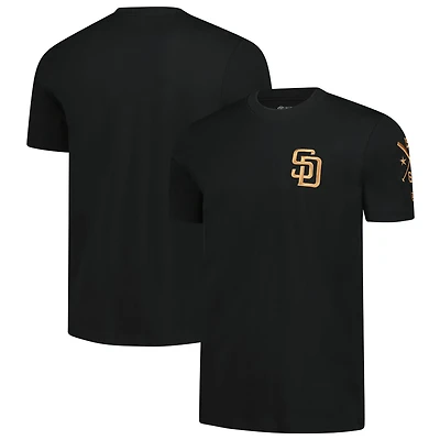 Men's New Era Black San Diego Padres Bronze Logo with Cross Bats Established T-Shirt