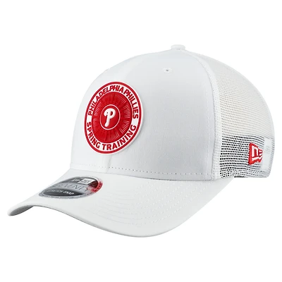 Men's New Era  White Philadelphia Phillies 2026 Spring Training Fan Pack 9SEVENTY Adjustable Trucker Hat