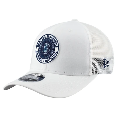 Men's New Era  White Seattle Mariners 2026 Spring Training Fan Pack 9SEVENTY Adjustable Trucker Hat