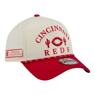 Men's New Era  Cream Cincinnati Reds 2026 Spring Training Fan Pack Rope A-Frame 9FORTY Adjustable Hat