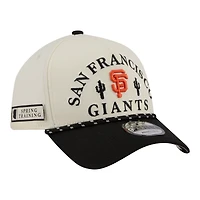 Men's New Era  Cream San Francisco Giants 2026 Spring Training Fan Pack Rope A-Frame 9FORTY Adjustable Hat