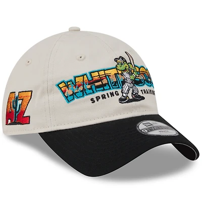 Youth New Era  Stone/Black Chicago White Sox 2026 Spring Training Fan Pack Batter 9TWENTY Adjustable Hat
