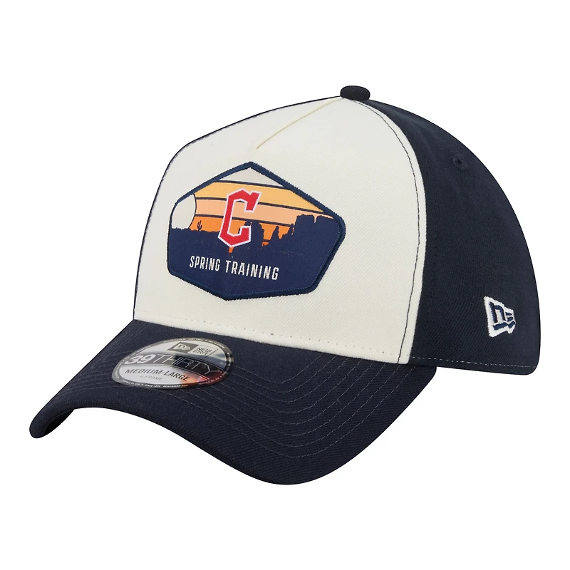 Men's New Era  Stone Cleveland Guardians 2026 Spring Training Fan Pack Gradient 39THIRTY Flex Hat