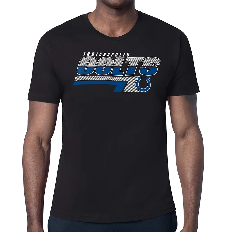 Men's Starter Black Indianapolis Colts Logo Push Graphic T-Shirt