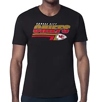 Men's Starter Black Kansas City Chiefs Logo Push Graphic T-Shirt