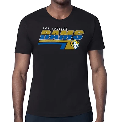 Men's Starter Black Los Angeles Rams Logo Push Graphic T-Shirt