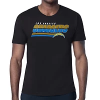 Men's Starter Black Los Angeles Chargers Logo Push Graphic T-Shirt