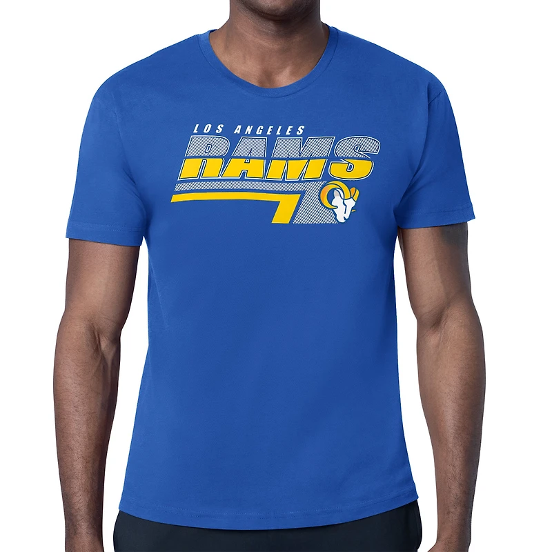 Men's Starter Royal Los Angeles Rams Logo Push Graphic T-Shirt