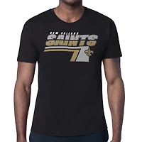 Men's Starter Black New Orleans Saints Logo Push Graphic T-Shirt