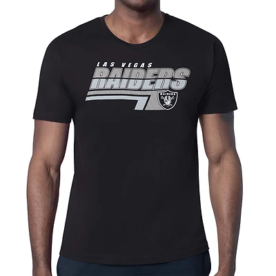 Men's Starter Black Las Vegas Raiders Logo Push Graphic T-Shirt