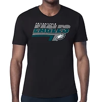 Men's Starter Black Philadelphia Eagles Logo Push Graphic T-Shirt