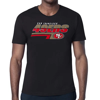 Men's Starter Black San Francisco 49ers Logo Push Graphic T-Shirt