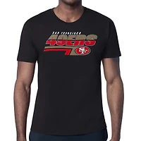 Men's Starter Black San Francisco 49ers Logo Push Graphic T-Shirt