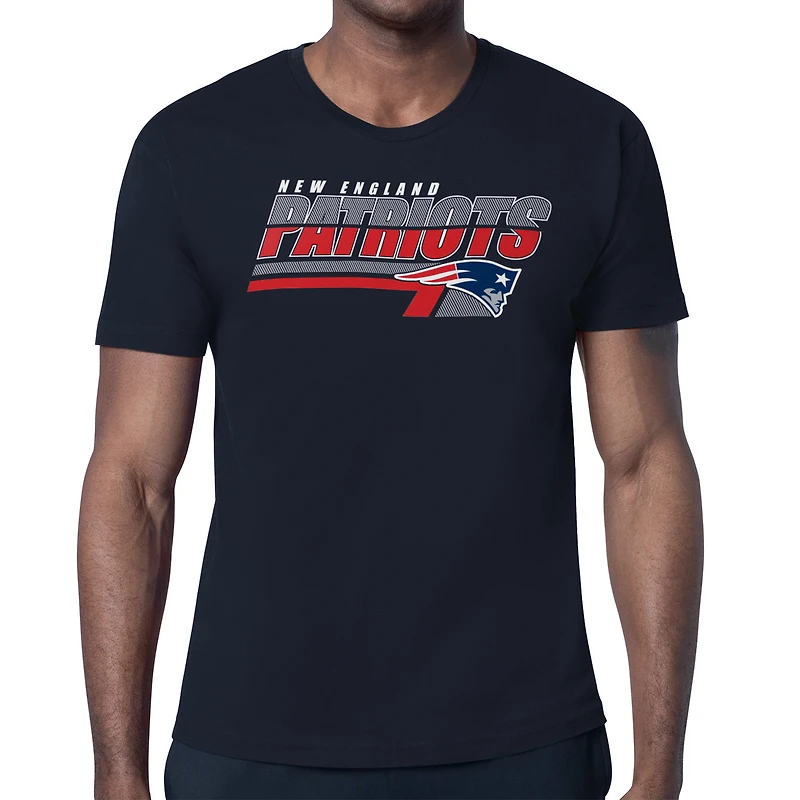 Men's Starter Navy New England Patriots Logo Push Graphic T-Shirt