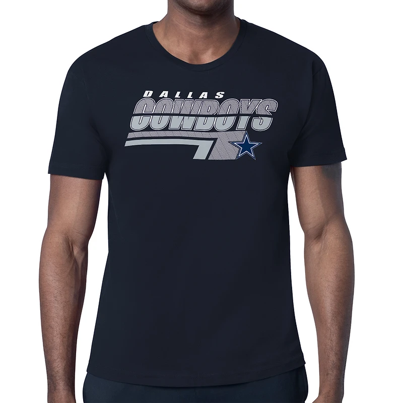 Men's Starter Navy Dallas Cowboys Logo Push Graphic T-Shirt