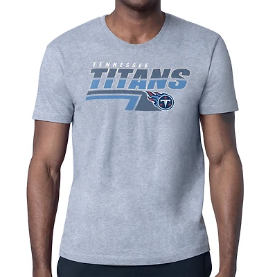 Men's Starter Heather Gray Tennessee Titans Logo Push Graphic T-Shirt