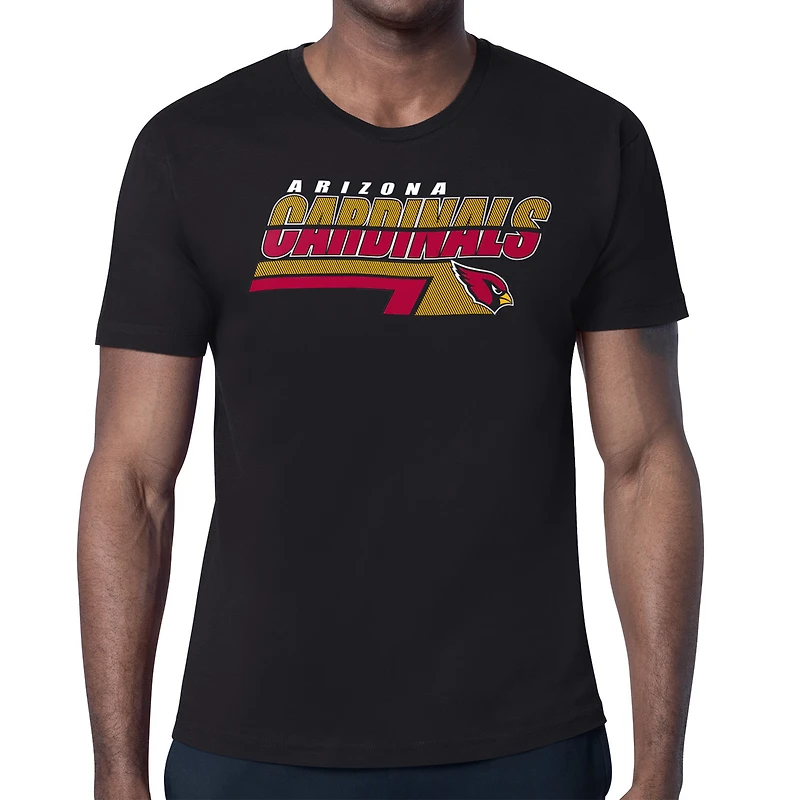 Men's Starter Black Arizona Cardinals Logo Push Graphic T-Shirt