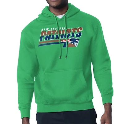 Men's Starter Kelly Green New England Patriots Logo Push Graphic Hoodie