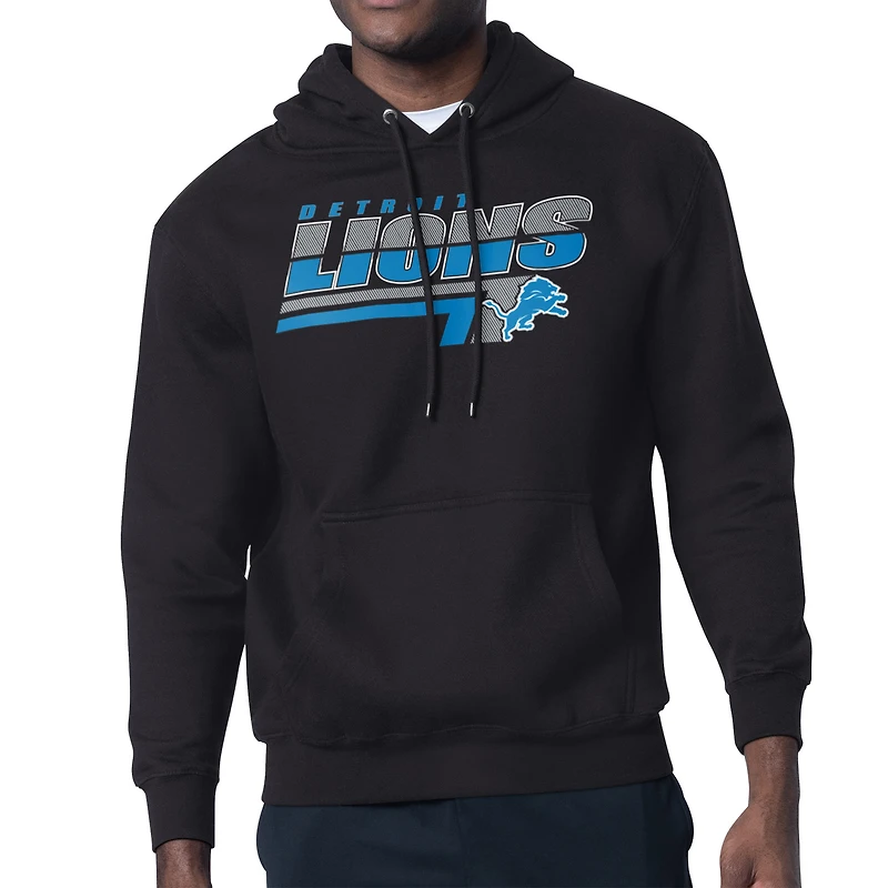 Men's Starter Detroit Lions Logo Push Graphic Hoodie