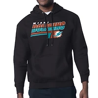 Men's Starter Black Miami Dolphins Logo Push Graphic Hoodie