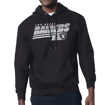 Men's Starter Black Las Vegas Raiders Logo Push Graphic Hoodie