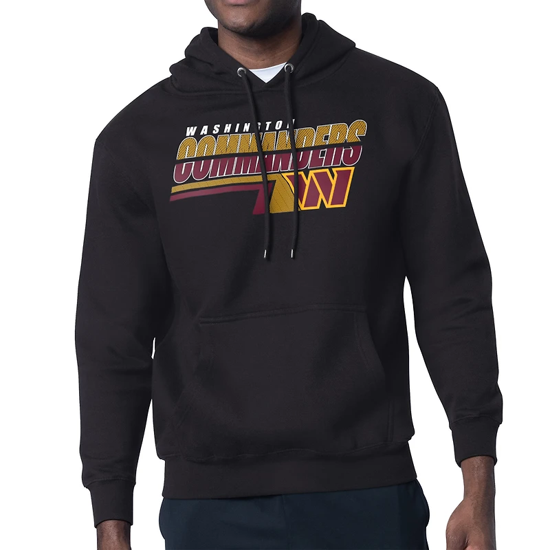 Men's Starter Black Washington Commanders Logo Push Graphic Hoodie