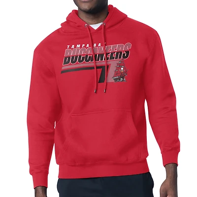 Men's Starter Red Tampa Bay Buccaneers Logo Push Graphic Hoodie