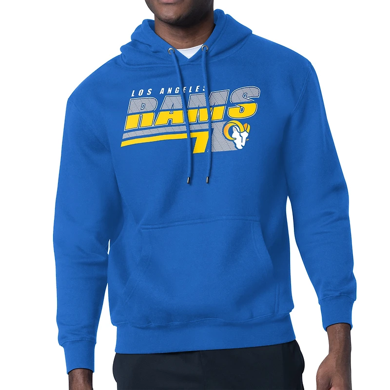 Men's Starter Royal Los Angeles Rams Logo Push Graphic Hoodie