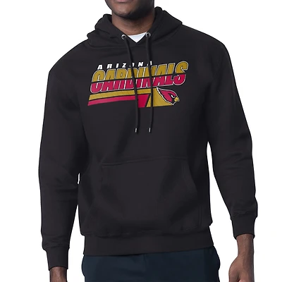 Men's Starter Black Arizona Cardinals Logo Push Graphic Hoodie