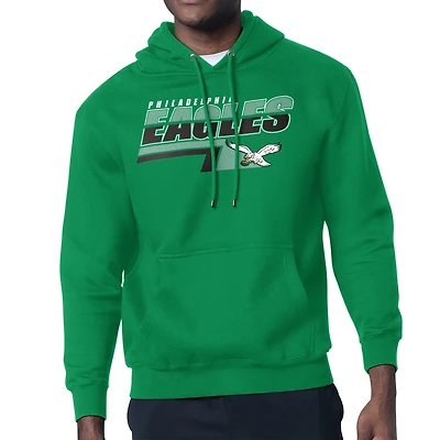 Men's Starter Kelly Green Philadelphia Eagles Logo Push Graphic Hoodie