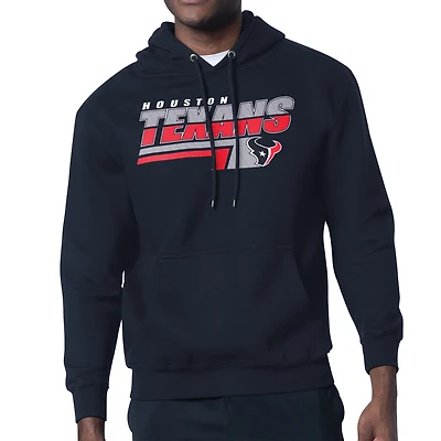 Men's Starter Navy Houston Texans Logo Push Graphic Hoodie