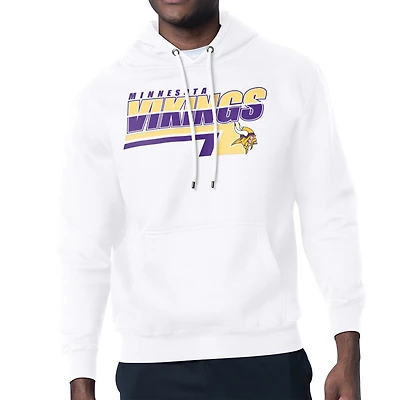 Men's Starter White Minnesota Vikings Logo Push Graphic Hoodie