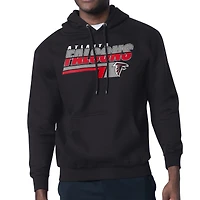Men's Starter Black Atlanta Falcons Logo Push Graphic Hoodie