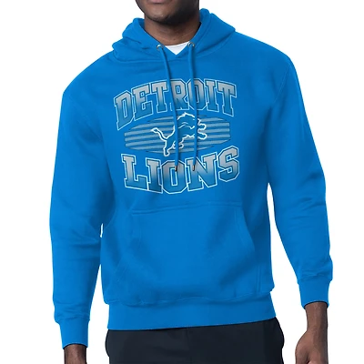 Men's Starter Blue Detroit Lions Team Grit Graphic Hoodie