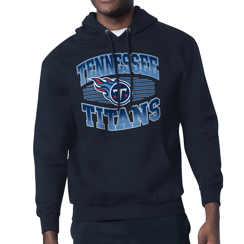 Men's Starter Navy Tennessee Titans Team Grit Graphic Hoodie