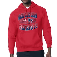 Men's Starter Red New England Patriots Team Grit Graphic Hoodie